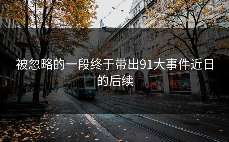 被忽略的一段终于带出91大事件近日的后续